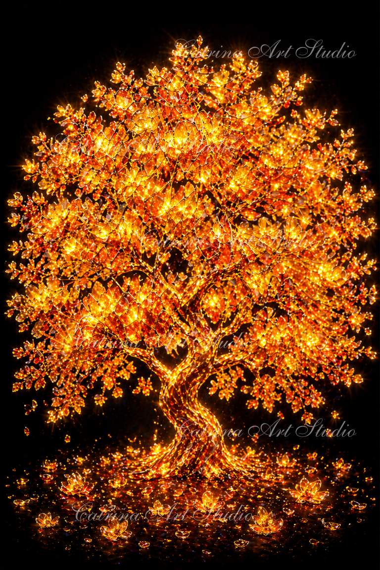 Golden Bloom Tree